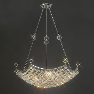 Cesto 80cm Pendant Grand 12 Light G9 Polished Chrome/Crystal Item Weight: 27.2kg