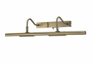 Abacus 60cm Wall/Picture Light Switched 4 Light G9 Antique Brass