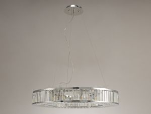 Torre 75cm Pendant 10 Light G9 Polished Chrome/Crystal Item Weight: 15kg