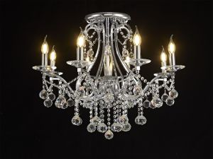 Bianco Ceiling 8 Light E14 Polished Chrome/Crystal