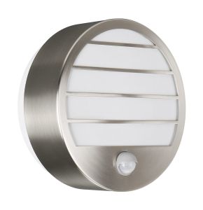 Linz Wall Lamp with PIR 1 Light E27 IP44 Exterior Grey Aluminium/Synthetic