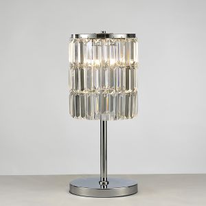 Torre Crystal Curtain Table Lamp 3 Light G9 Polished Chrome