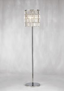 Torre Crystal Curtain Floor Lamp 5 Light Polished Chrome