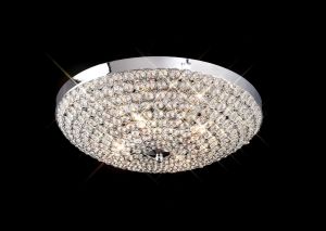 Ava 38cm Flush Ceiling 4 Light G9 Polished Chrome/Crystal