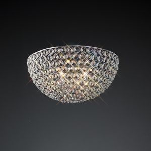 Ava Circular Wall Lamp 2 Light G9 Polished Chrome/Crystal