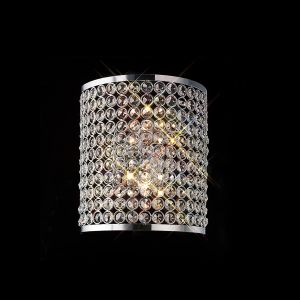 Ava Rectangle Wall Lamp 2 Light G9 Polished Chrome/Crystal