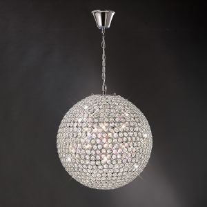 Ava 45cm Pendant 7 Light G9 Polished Chrome/Crystal