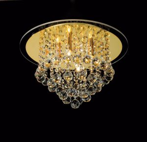 Atla 38cm Ceiling 4 Light G9 French Gold/Crystal