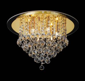 Atla Ceiling 6 Light G9 French Gold/Crystal