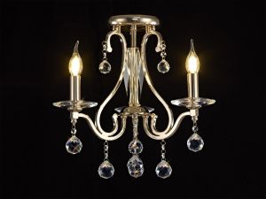 Bianco Ceiling 3 Light E14 French Gold/Crystal