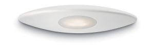 Birdhouse Oval Wall Lamp 1 Light Integrated LED IP44 Exterior White Aluminium/Synthetic