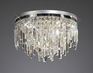 Maddison 45cm Ceiling Round 6 Light G9 Polished Chrome/Crystal