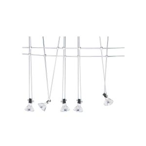 Track & Spotlight 5 Light LED Cable Kit, Adjustable Spotlights, Chrome