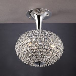 Vado Semi Flush 3 Light G9 Polished Chrome/Crystal