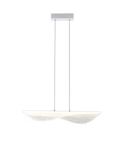 Bianca Pendant, 40W LED, 3000K, 2450lm, White, Acrylic, 3yrs Warranty