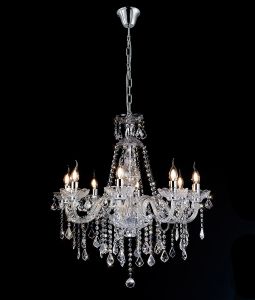 Tiana Pendant 8 Light E14 Polished Chrome/Glass/Crystal (Item is Not Suitable For Barbarescol Order Sales, COLLECTION ONLY)