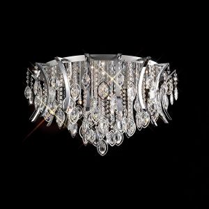 Mios 75cm Ceiling 15 Light G4 Polished Chrome/Crystal, NOT LED/CFL Compatible