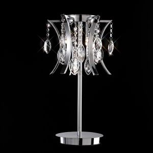 Mios Crystal Table Lamp 3 Light G4 Polished Chrome