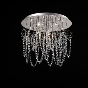 Lexi Ceiling 10 Light G4 Polished Chrome/Crystal, NOT LED/CFL Compatible