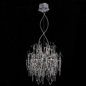 Lexi Pendant 22 Light G4 Polished Chrome/Crystal, NOT LED/CFL Compatible Item Weight: 15kg