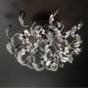 Esme 70cm Ceiling 20 Light G4 Polished Chrome/Crystal, NOT LED/CFL Compatible