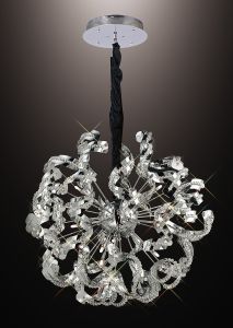 Esme 55cm Pendant 12 Light G4 Polished Chrome/Crystal, NOT LED/CFL Compatible