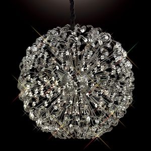 Esme 120cm Pendant 54 Light G4 Polished Chrome/Crystal, NOT LED/CFL Compatible Item Weight: 40kg