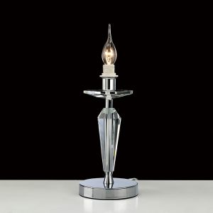 Renzo Crystal Table Lamp Without Shade, 1 Light E14 Polished Chrome
