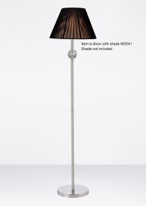 Elena Floor Lamp WITHOUT SHADE 1 Light E27 Polished Chrome/Crystal