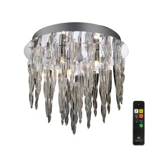 Tropez Ceiling 3 Light G9 With RGB LEDs And Remote Control Polished Chrome/Glass