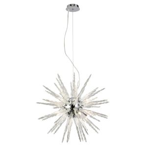 Tropez 60cm Pendant 8 Light G9 Polished Chrome/Glass