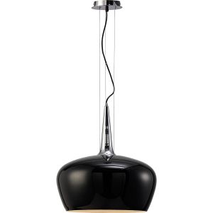 Rio Pendant 1 Light E27 Polished Chrome/Black (Item is Not Suitable For Barbarescol Order Sales, COLLECTION ONLY)