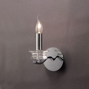 Nydia Wall Lamp 1 Light E14 Polished Chrome/Crystal