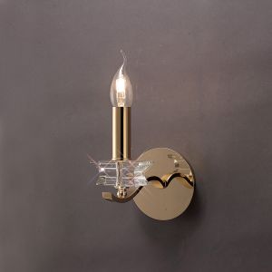 Nydia Wall Lamp 1 Light E14 French Gold/Crystal