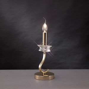 Nydia Table Lamp 1 Light E14 French Gold/Crystal