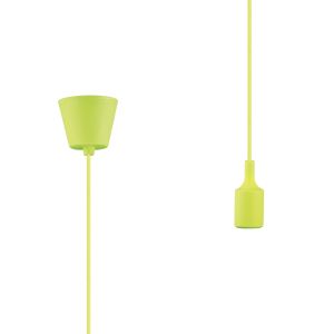 Dreifa 1.5m Suspension Kit 1 Light Green,9cm Plastic Base and Silicon Lampholder Cover, E27 Max 20W, c/w Ceiling Bracket (Maximum Load 1.5kg)