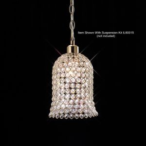 Kudo Bell Non-Electric SHADE ONLY French Gold/Crystal
