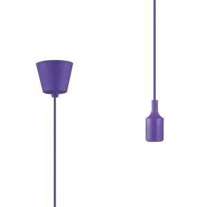 Dreifa 1.5m Suspension Kit 1 Light Purple,9cm Plastic Base and Silicon Lampholder Cover, E27 Max 20W, c/w Ceiling Bracket (Maximum Load 1.5kg)
