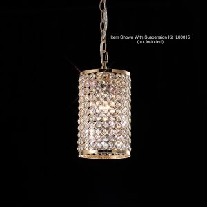 Kudo Cylinder Non-Electric SHADE ONLY French Gold/Crystal