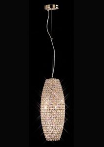 Kos Pendant 4 Light G9 French Gold/Crystal