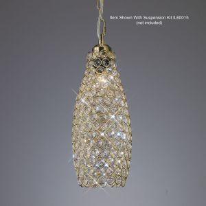Kudo Drum Non-Electric SHADE ONLY French Gold/Crystal