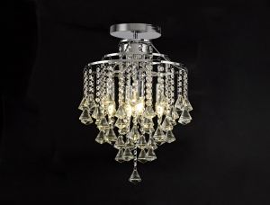 Inina 40cm Ceiling 4 Light E14 Polished Chrome/Crystal