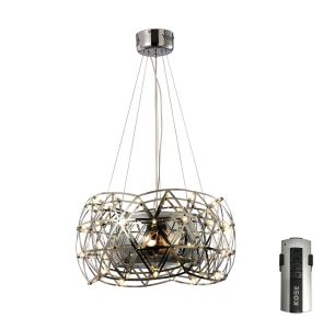 Atria Pendant 3 Light E27 With LEDs And Remote Control Stainless Steel