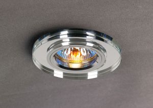 Crystal Downlight Shallow Round Rim Only Clear, IL30800 REQUIRED TO COMPLETE THE ITEM, Cut Out: 62mm