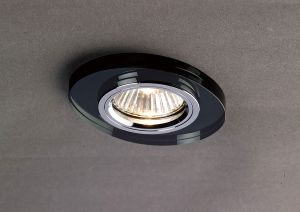 Crystal Downlight Oval Rim Only Black, IL30800 REQUIRED TO COMPLETE THE ITEM, Cut Out: 62mm
