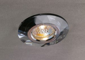 Crystal Downlight Chamfered Round Rim Only Black, IL30800 REQUIRED TO COMPLETE THE ITEM, Cut Out: 62mm