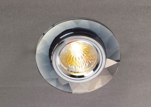 Crystal Downlight Chamfered Round Rim Only Clear, IL30800 REQUIRED TO COMPLETE THE ITEM, Cut Out: 62mm