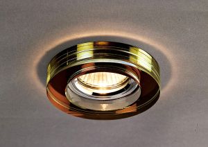 Crystal Downlight Deep Round Rim Only Bronze, IL30800 REQUIRED TO COMPLETE THE ITEM, Cut Out: 62mm