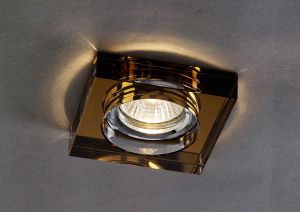Crystal Downlight Deep Square Rim Only Bronze, IL30800 REQUIRED TO COMPLETE THE ITEM, Cut Out: 62mm