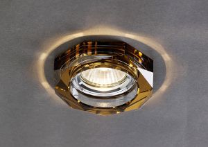 Crystal Downlight Deep Octagonal Rim Only Bronze, IL30800 REQUIRED TO COMPLETE THE ITEM, Cut Out: 62mm